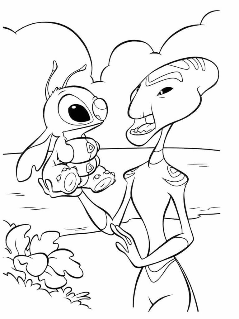 Colorindo Stitch e Jumba: Aventura Intergaláctica