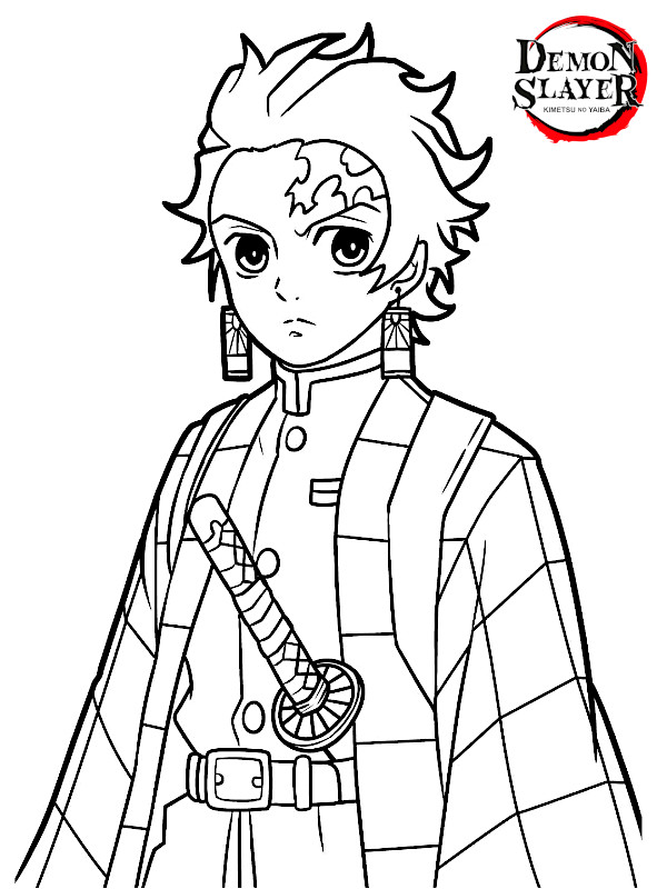 Colorindo Tanjiro Kamado em Ação