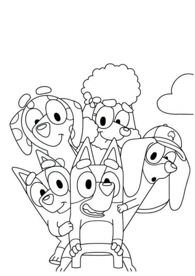 Colorindo com a Turma de Bluey