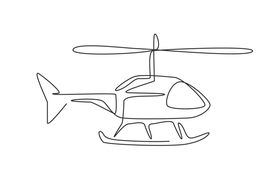 Colorindo um Helicóptero Minimalista