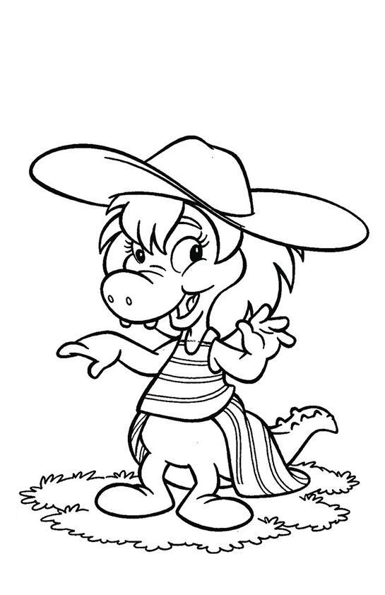 Divirta-se Colorindo o Dino com Chapéu