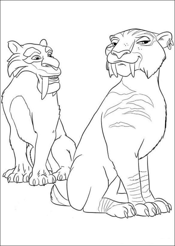 Coloring Fun with Ice Age's Diego and Friends