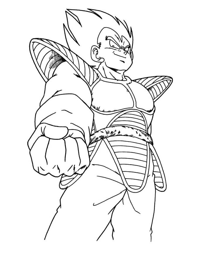 Colorir o Príncipe Saiyajin