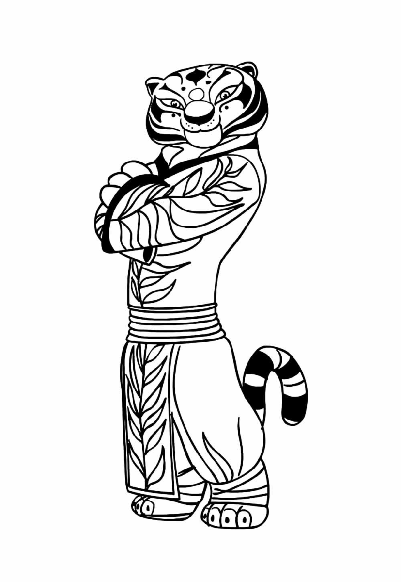 Colorindo a Maestria de Tigresa em Kung Fu Panda