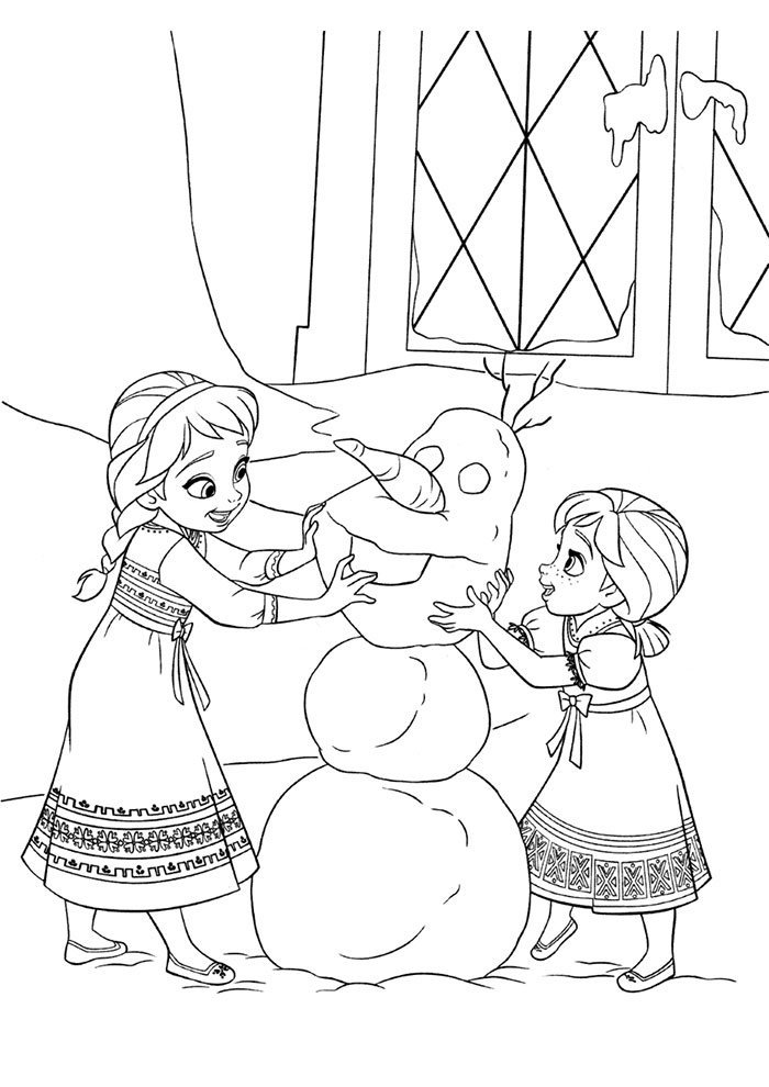 Construindo um Boneco de Neve com Elsa e Anna