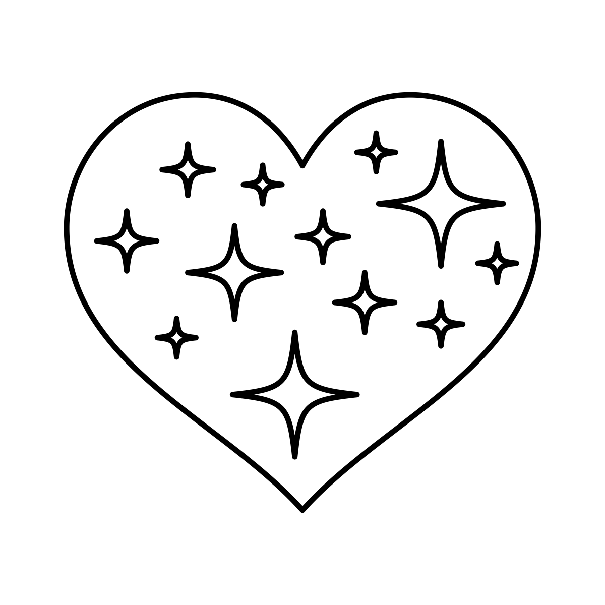 Coração Encantado com Estrelas