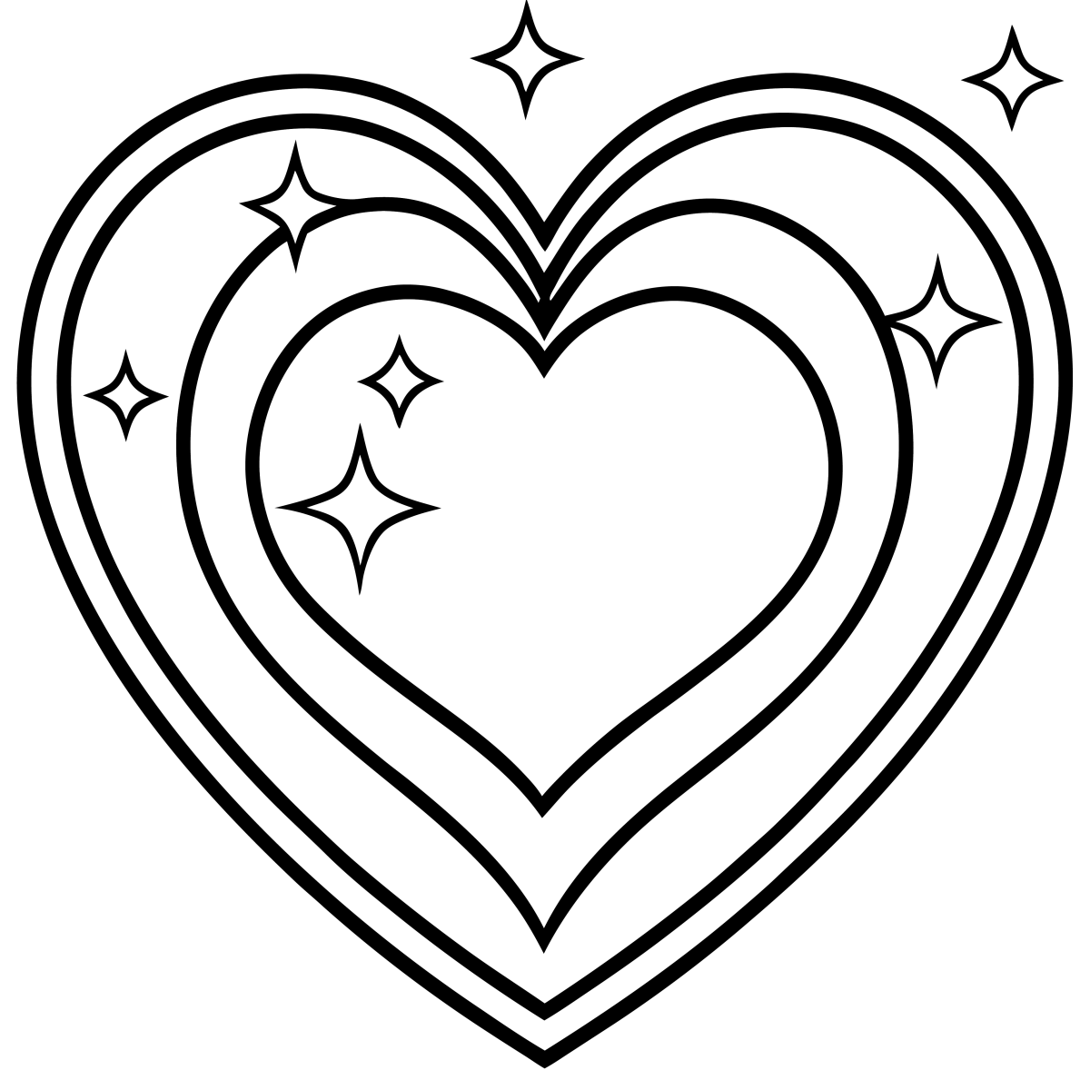 Corações e Estrelas em Harmonia