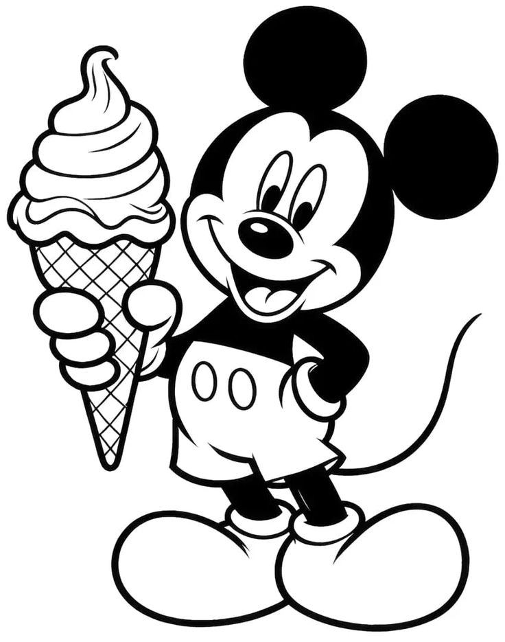 Cores Mágicas com Mickey e seu Sorvete