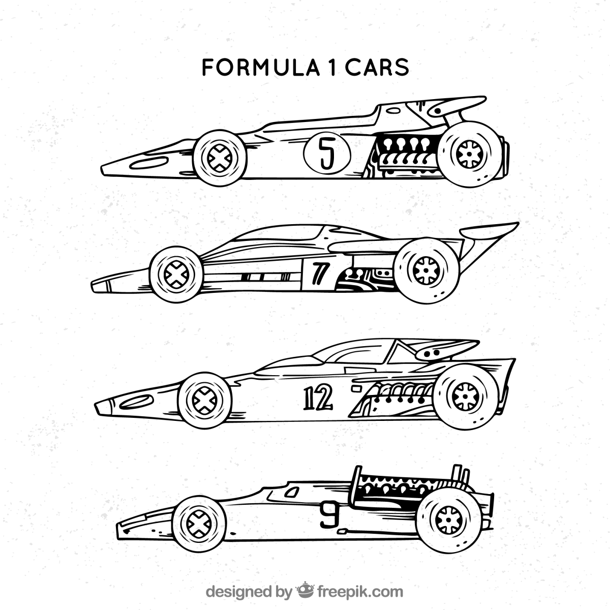 Corrida de Detalhes na F1 Desenhada