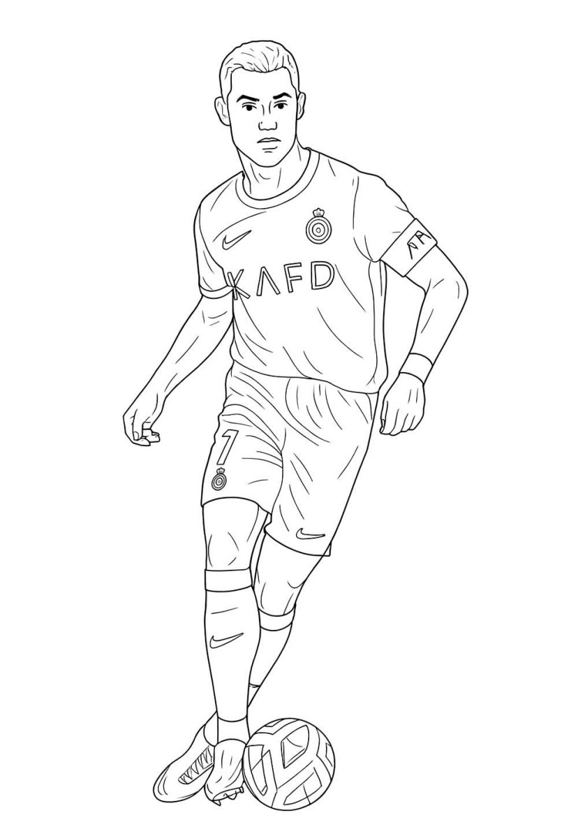 Cristiano Ronaldo em Ação: Hora de Colorir!
