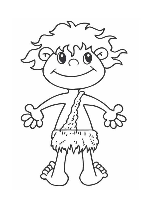 Desenho de Curupira pequenininho para os menores para imprimir e colorir