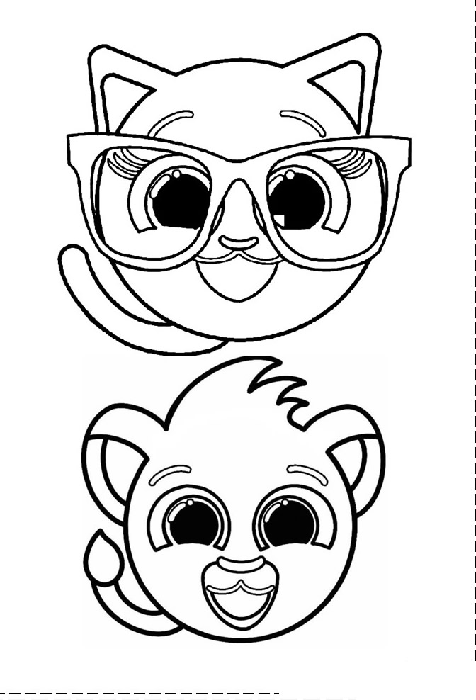 Cute Animal Faces for Coloring Fun