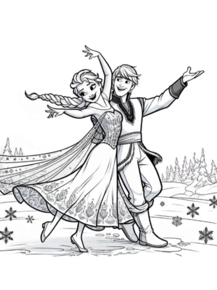 A Dança Congelante de Elsa e Kristoff
