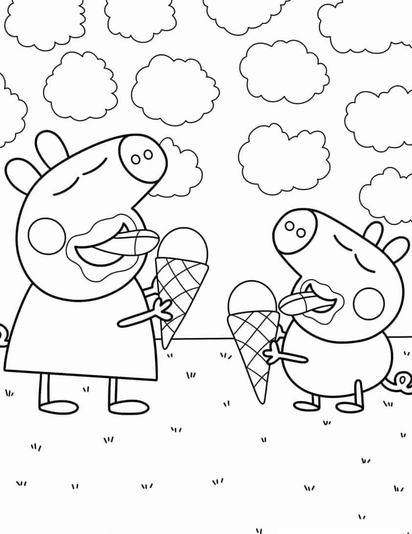 Delícias Geladas com Peppa Pig e George