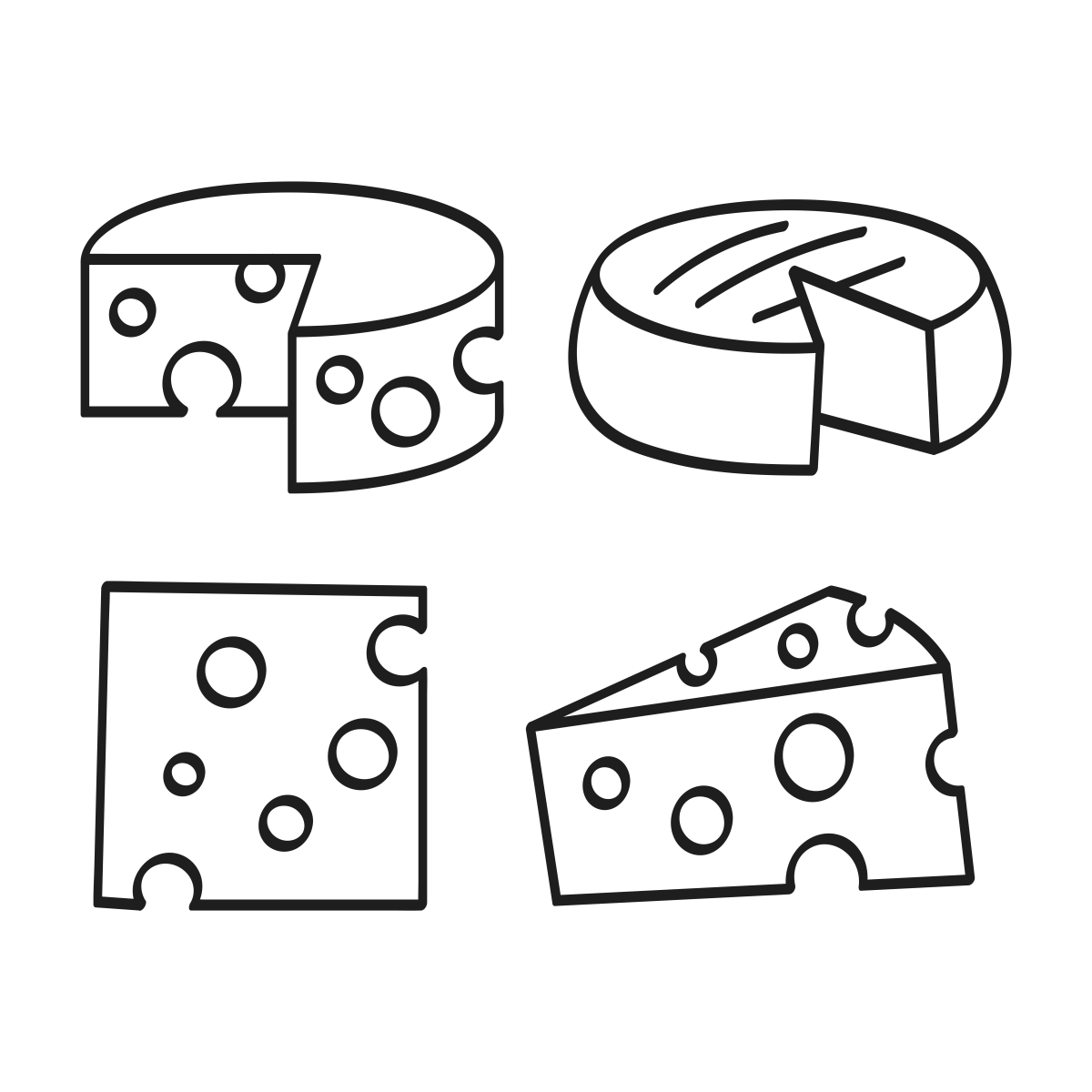 Delicias de Queijo para Colorir