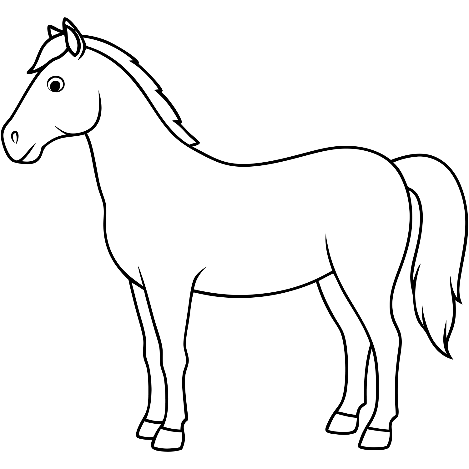 Desenho de Cavalo para Colorir
