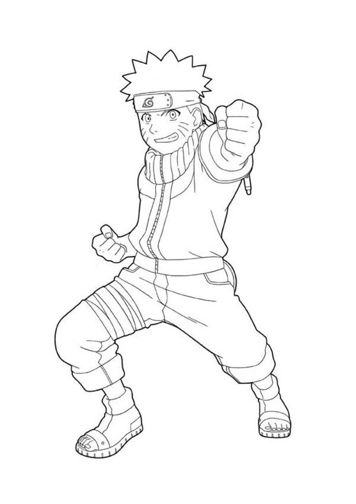 Desenho de Naruto Uzumaki para Colorir
