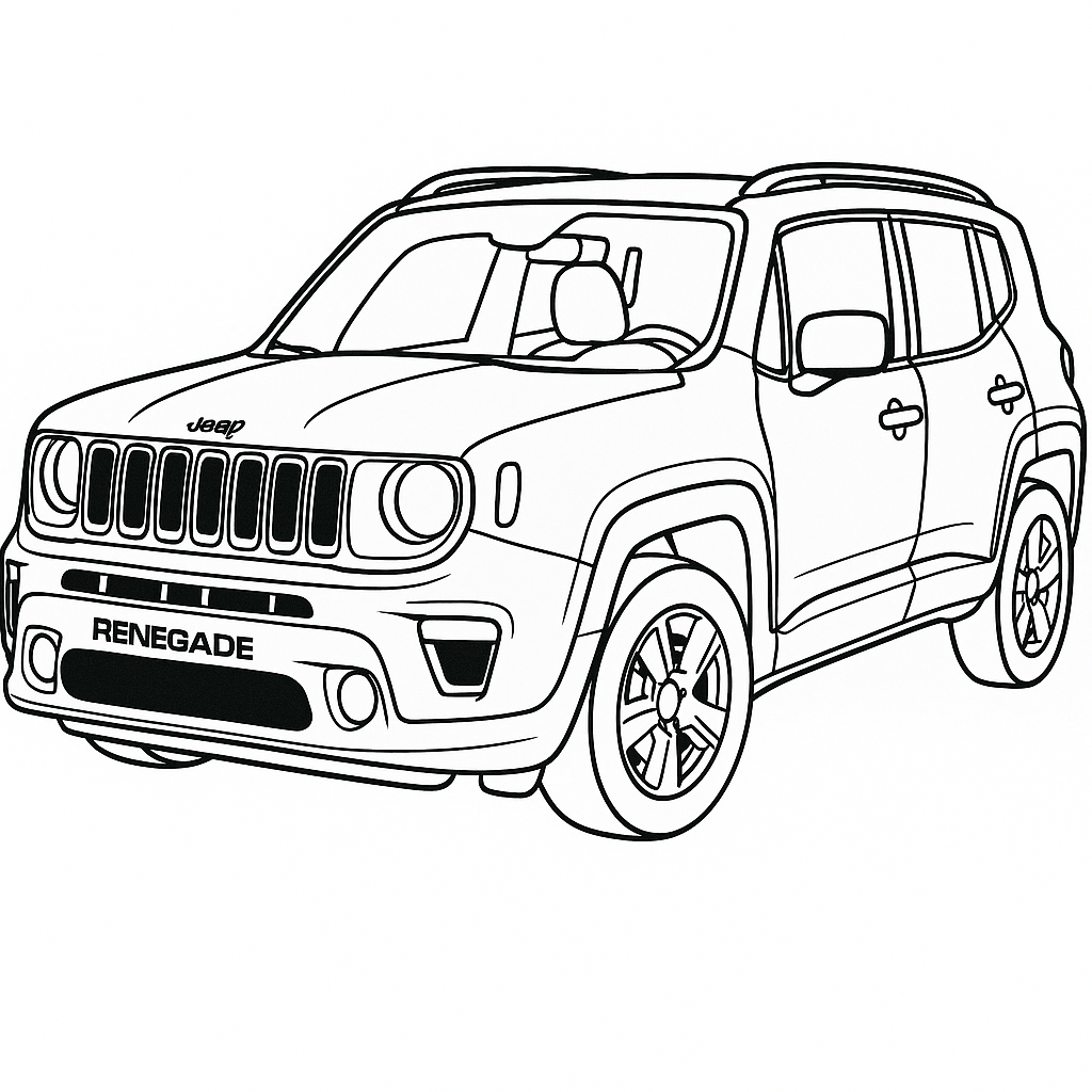 Desenho do Jeep Renegade para Colorir