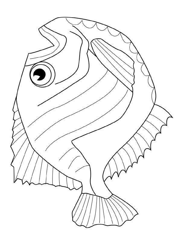 Desenho de Peixe para Colorir