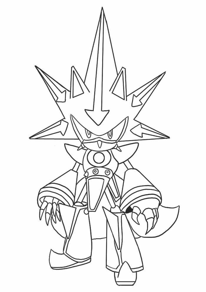 Desenho Radical do Metal Sonic Neo