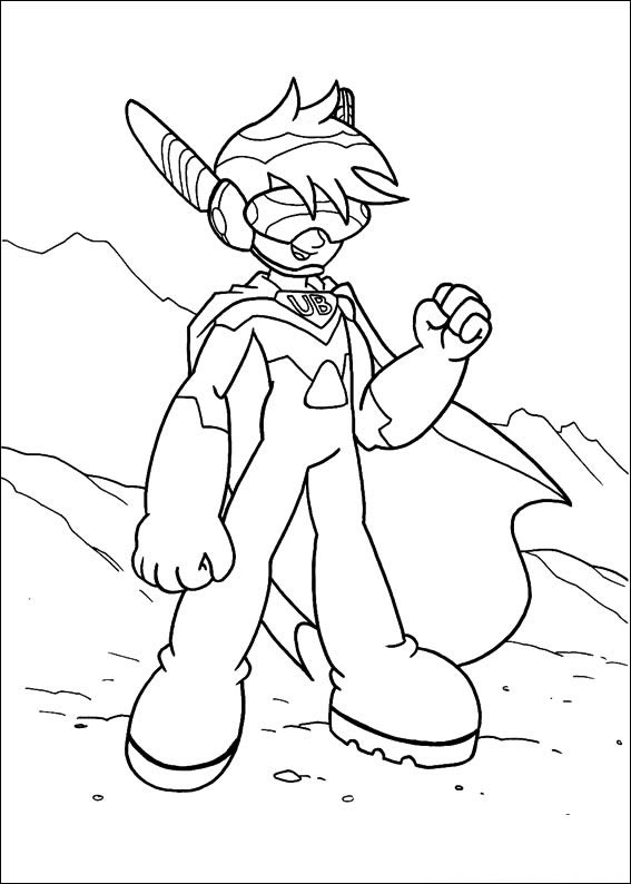 Desenho de Super-herói em Ação