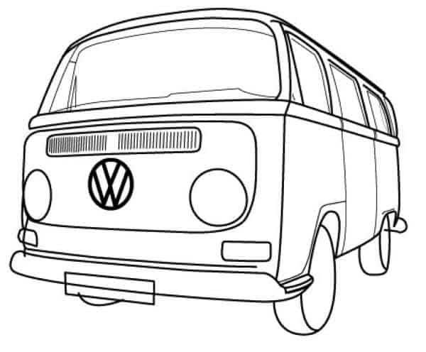 Destaque a Kombi Clássica com Cores Vibrantes