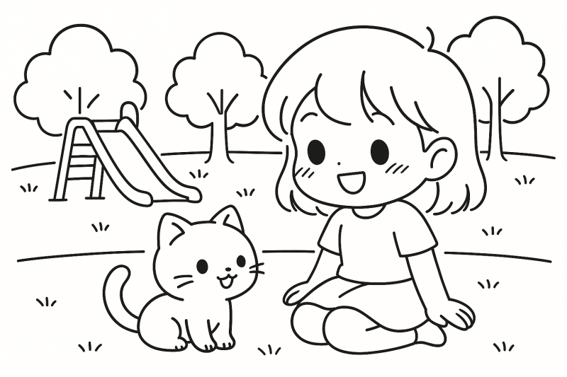 Dia Feliz no Parque com Amigos Animados