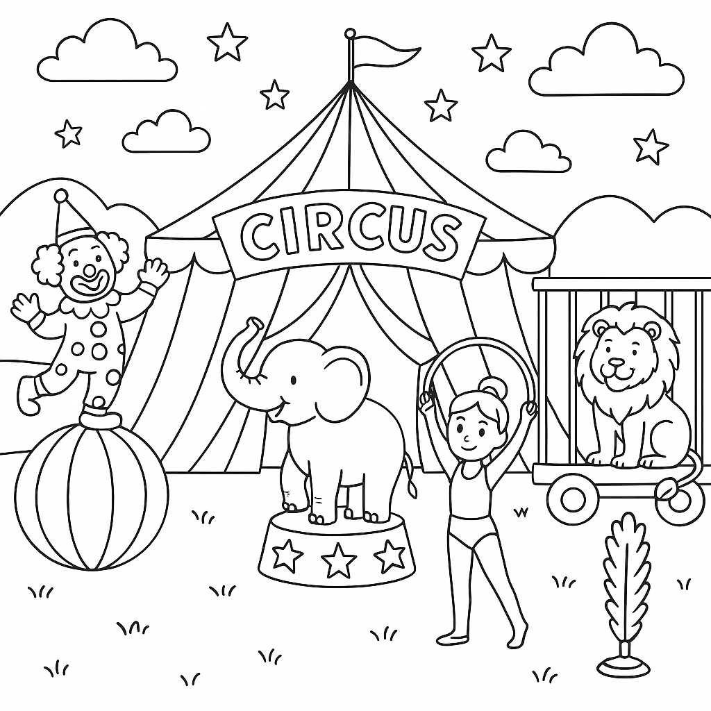 Diversão no Circo: Aventure-se com Palhaços e Elefantes