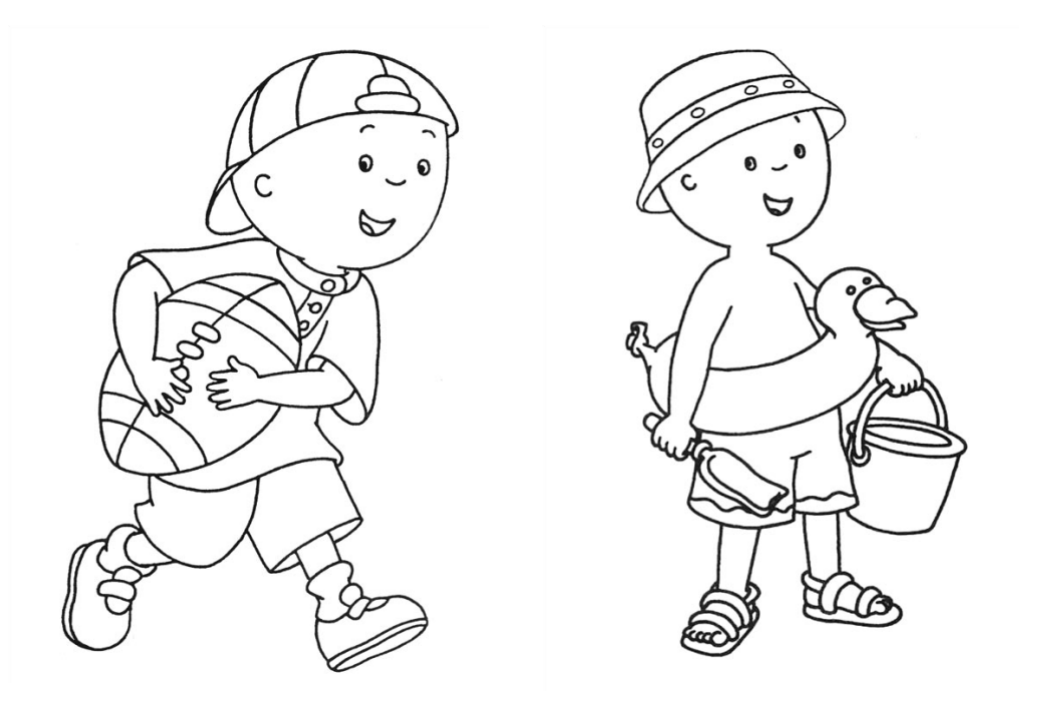 Diversão com Caillou na Praia