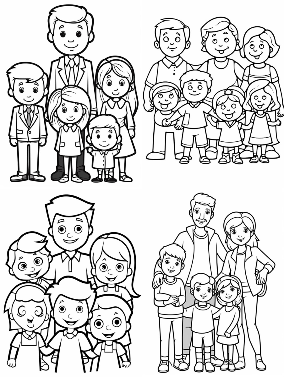 Diversão em Família: Um Mundo de Personagens para Colorir