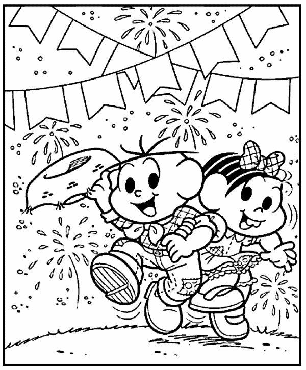 Diversão na Festa Junina com Mônica e Cebolinha