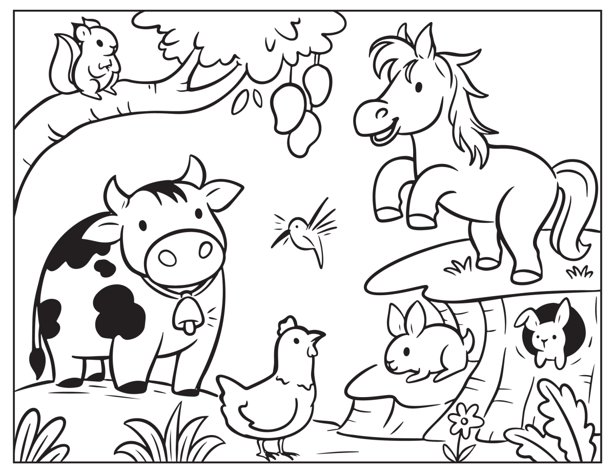 Diversão na Fazenda: Animais para Colorir