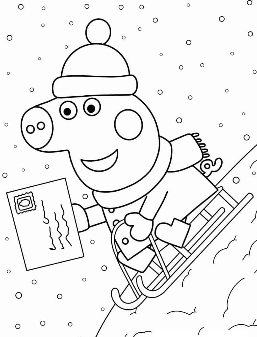 Diversão de Natal com Peppa Pig no Trenó