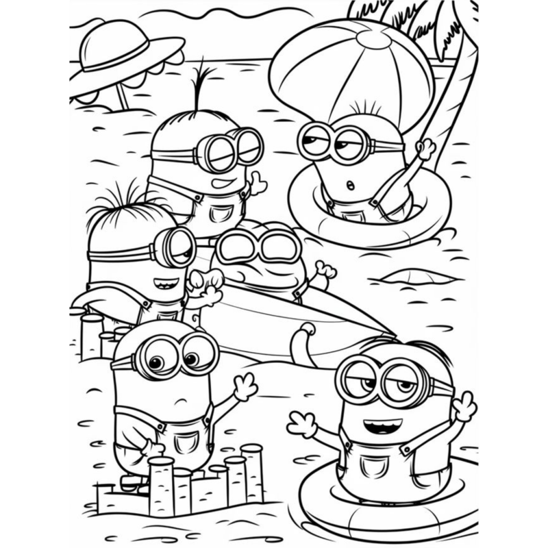 Diversão na Praia com os Minions