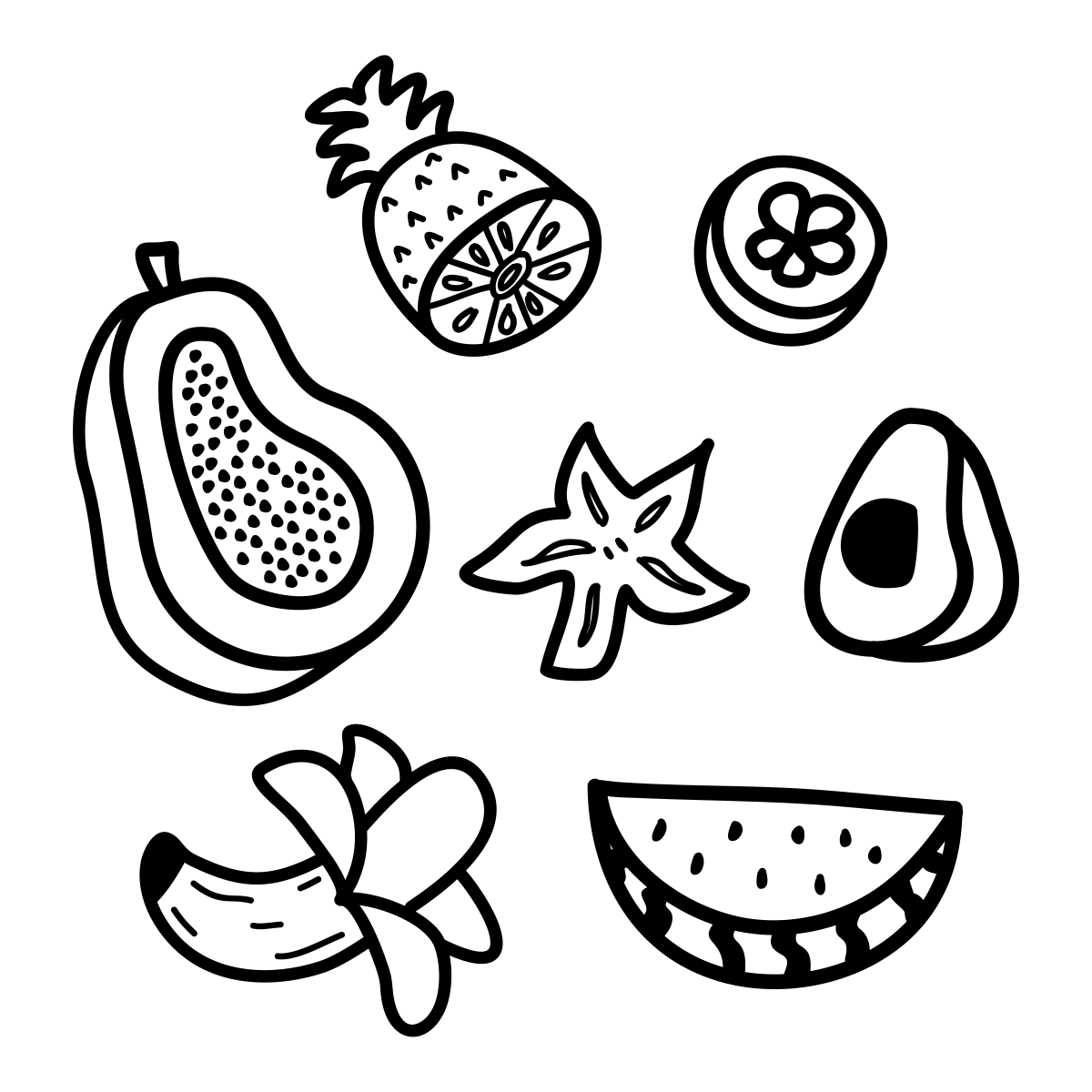 Diversidade Frutal para Colorir