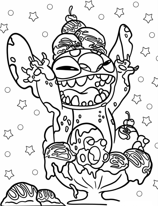 Divertida Aventura de Stitch na Sobremesa
