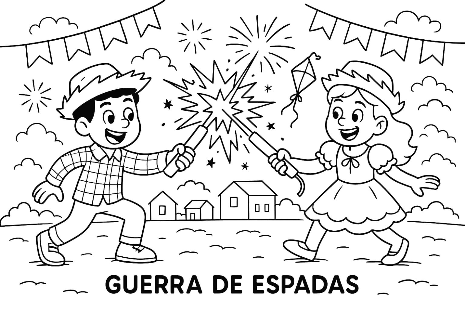 Divertida Guerra de Espadas Junina