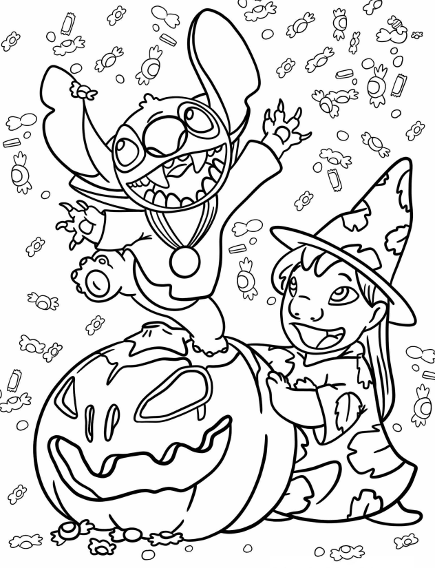 Divertida Halloween com Lilo e Stitch
