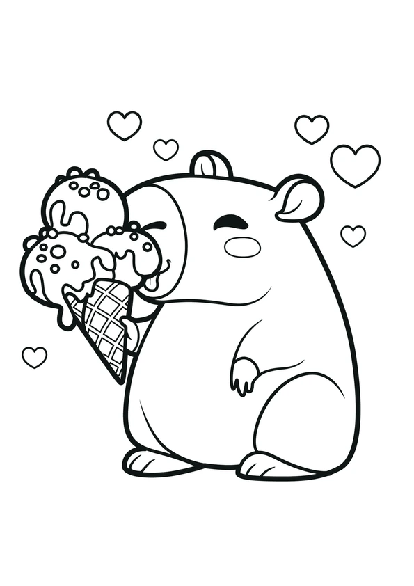 Divertido Hamster e seu Sorvete