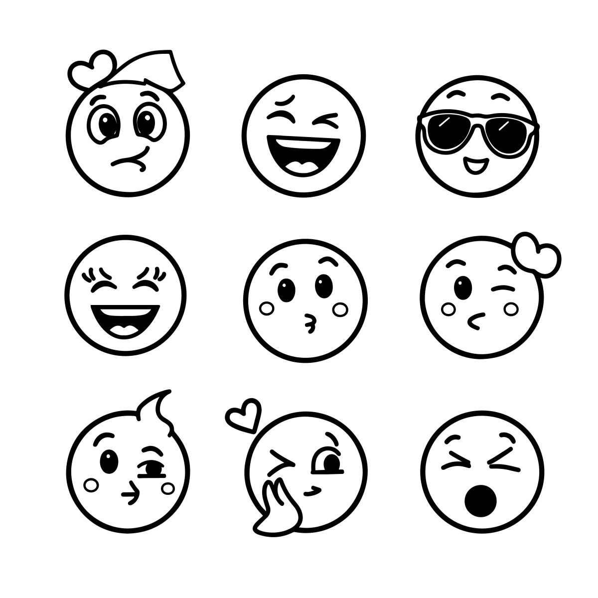 Divertidos Emojis Prontos para Colorir