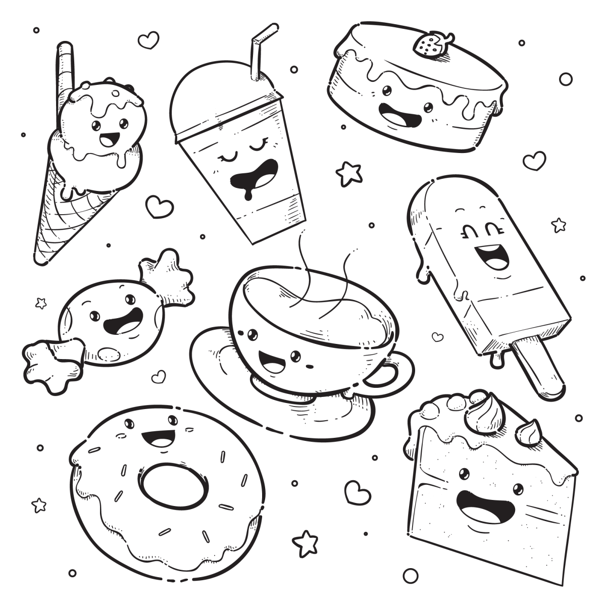 Doces Fofinhos para Colorir