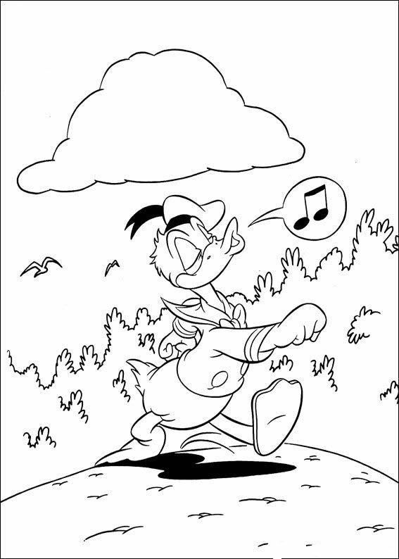 Donald Duck Cantando ao Ar Livre