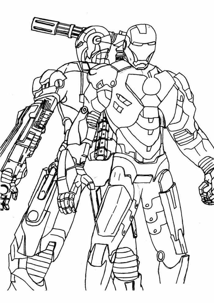 Dupla de Armaduras: Homem de Ferro e Máquina de Combate