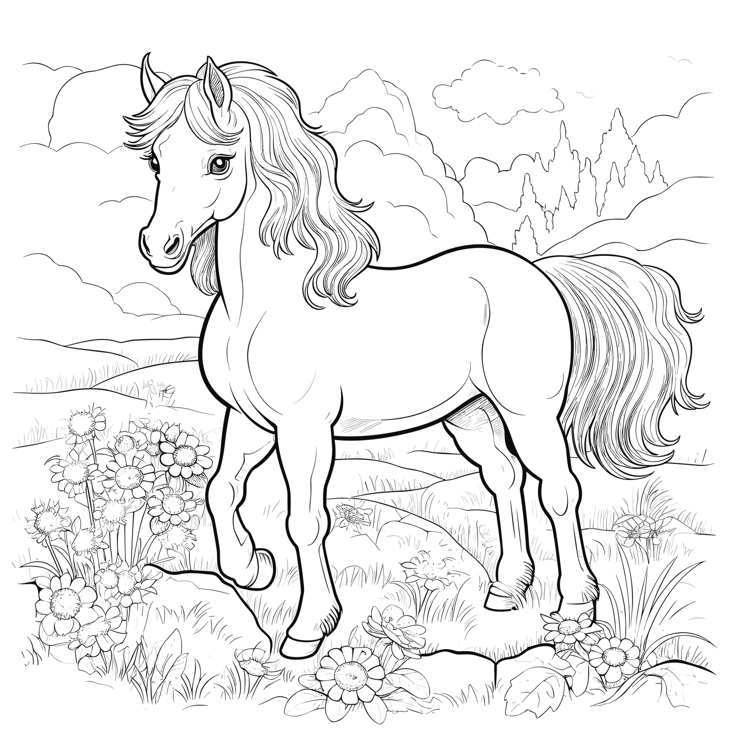 Encantador Cavalo de Conto de Fadas
