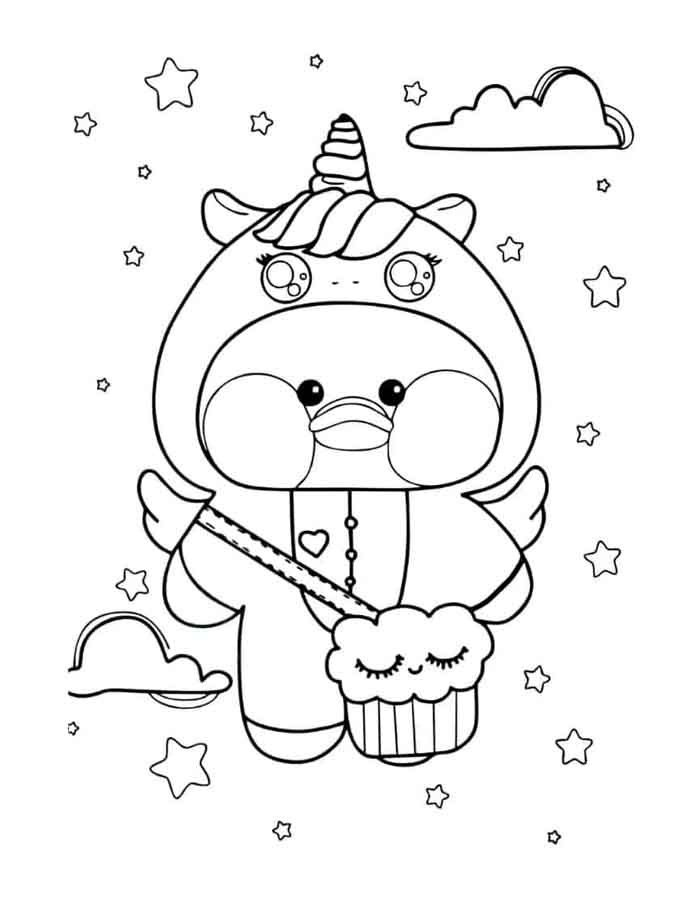 Encantador Pato Mágico para Colorir