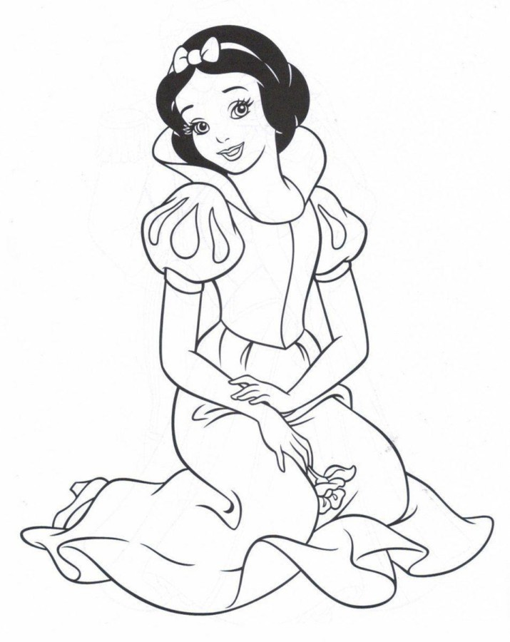 Encantadora Branca de Neve para Colorir