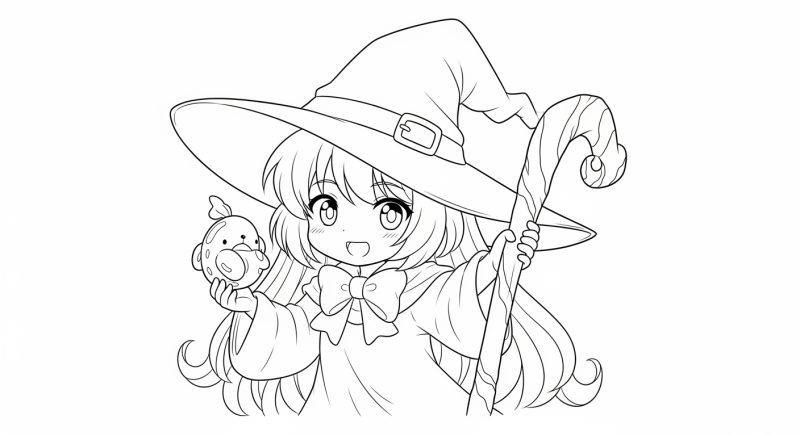 Encantadora Bruxinha de Halloween