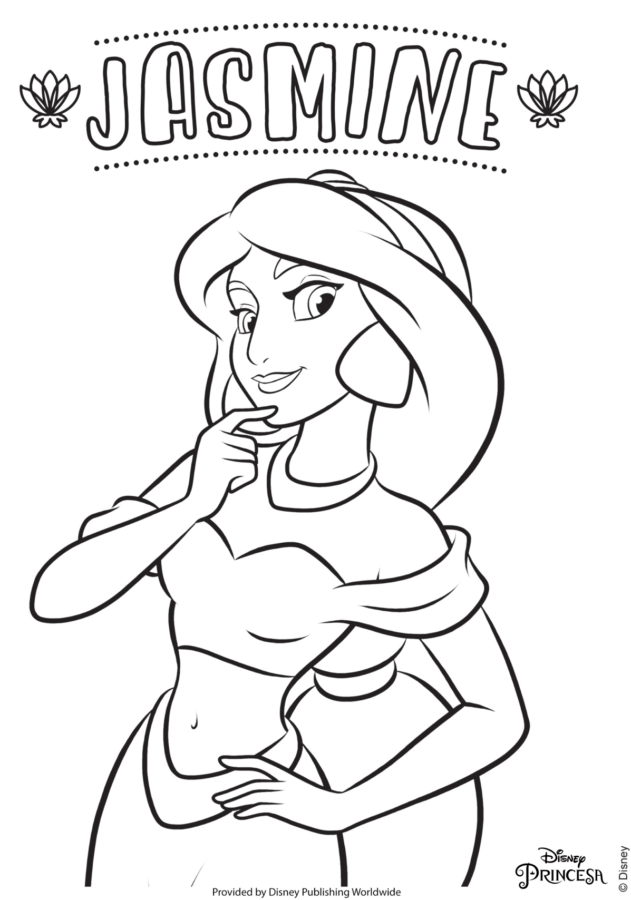 Encantadora Jasmine: Arte para Colorir