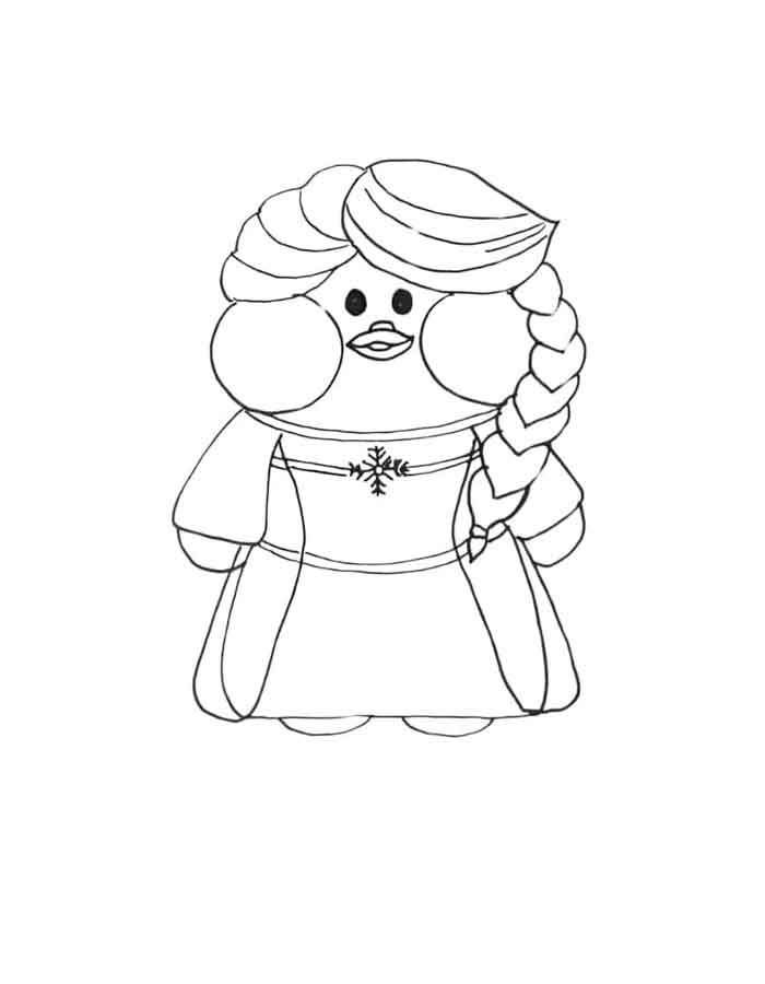 Encantadora Pato Princesa de Papel