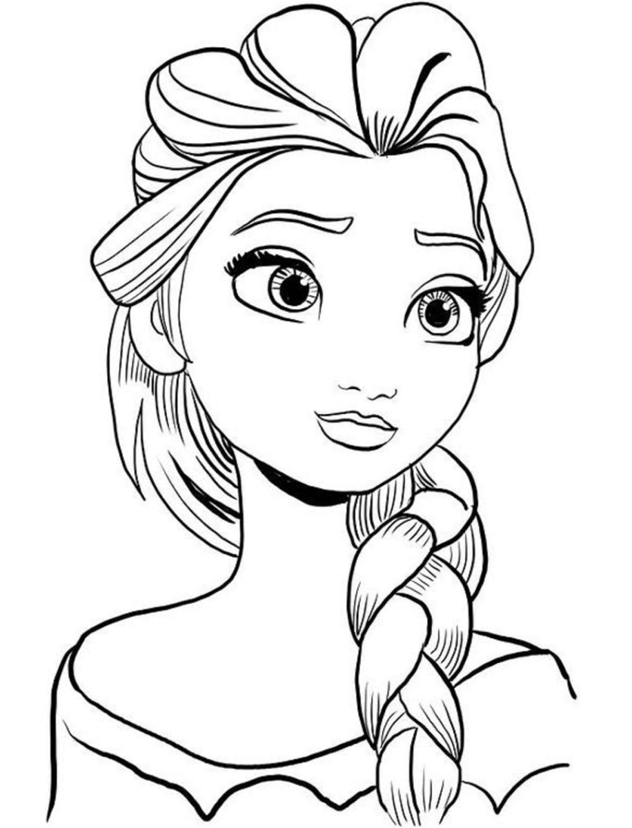 Encante-se com Elsa para Colorir